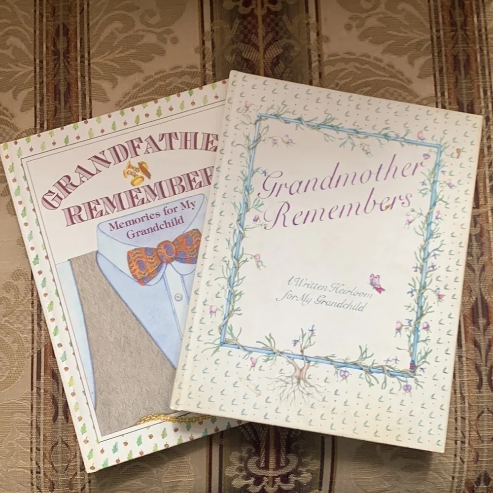 Vintage new grandparent memory book for your newborn heirloom